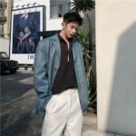 Men's Retro Fashion Suit Coat Jacket Stage Fashion Show Clothes