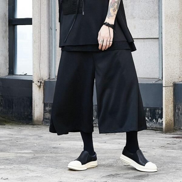 Hip Hop Punk Gothic Loose Casual Skirt Trousers Japan Kimono Harem Pant