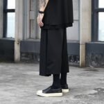 Hip Hop Punk Gothic Loose Casual Skirt Trousers Japan Kimono Harem Pant