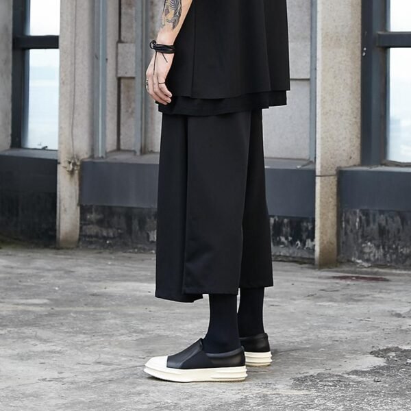Hip Hop Punk Gothic Loose Casual Skirt Trousers Japan Kimono Harem Pant