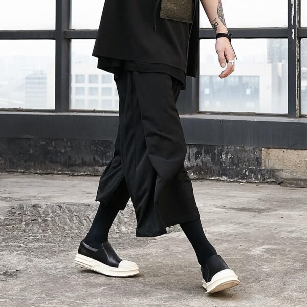 Hip Hop Punk Gothic Loose Casual Skirt Trousers Japan Kimono Harem Pant