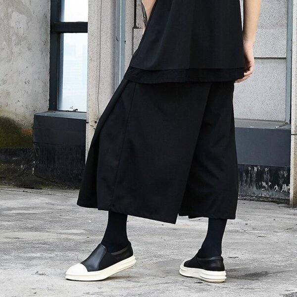 Hip Hop Punk Gothic Loose Casual Skirt Trousers Japan Kimono Harem Pant