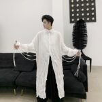 Harajuku, Japan Streetwear Gothic Long Dress Shirt