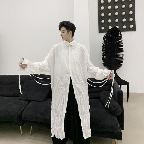 Harajuku, Japan Streetwear Gothic Long Dress Shirt