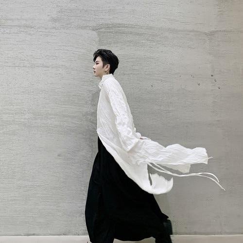 Harajuku, Japan Streetwear Gothic Long Dress Shirt