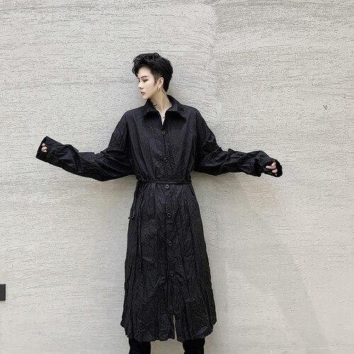 Harajuku, Japan Streetwear Gothic Long Dress Shirt