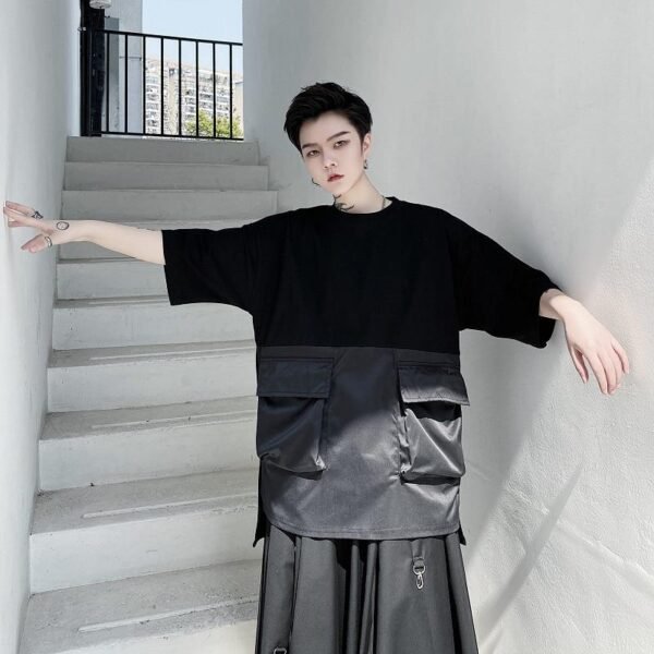 Men's streetwear hip-hop loose T-shirt