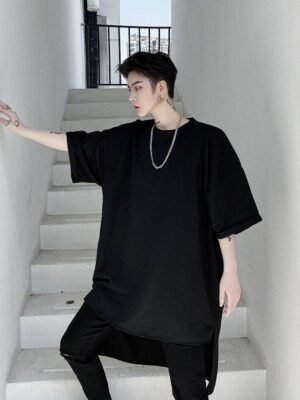Men's Short Sleeve Casual Loose Oversized T-shirt