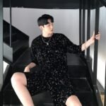 Men Summer Sets (tshirt+shorts) Velour Drill Bling Casual Male Streetwear Hip Hop Punk Short Sleeve T Shirt Tops Tees Shirts