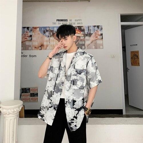 Men's Short Sleeve Casual Shirt Jacket