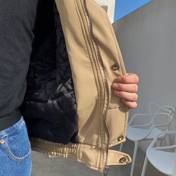 Retro Short Jacket Men's Streetwear Hip Hop Cargo Coat Jacket