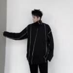 Men Turtleneck Long Sleeve Shirts Black Turtleneck Pullover Shirt
