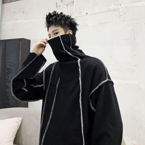 Men Turtleneck Long Sleeve Shirts Black Turtleneck Pullover Shirt