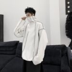 Men Turtleneck Long Sleeve Shirts Black Turtleneck Pullover Shirt