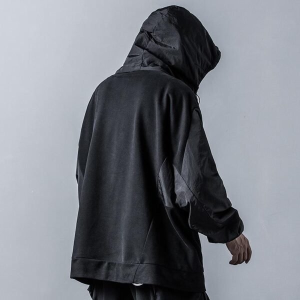 High Street Hip Hop Punk Gothic Loose Hoodie Jacket Overcoat
