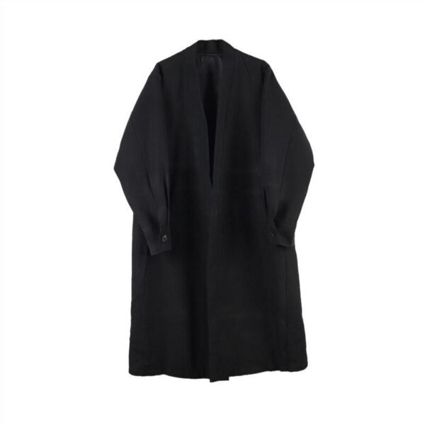 Fashion Streetwear Black Cardigan Black Long Coat Mens Trench Coat