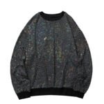 Couple reflective sequin pullover sweatshirt