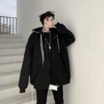 Gothic Loose Hooded Jacket Cardigan Jacket