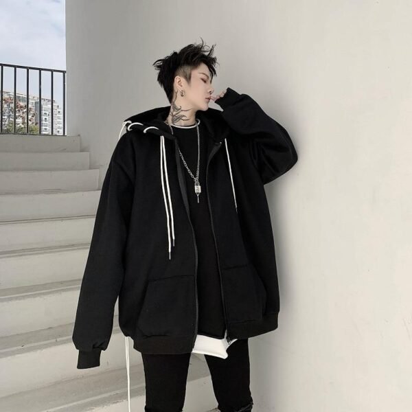 Gothic Loose Hooded Jacket Cardigan Jacket