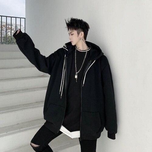 Gothic Loose Hooded Jacket Cardigan Jacket