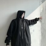 Gothic Loose Hooded Jacket Cardigan Jacket