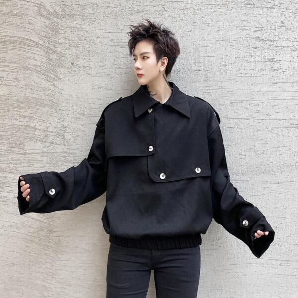 KK1598/P135 Layered Design Pullover Jacket