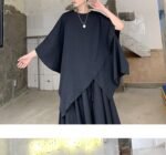 Summer Dark Asymmetric Short Sleeve T-shirt