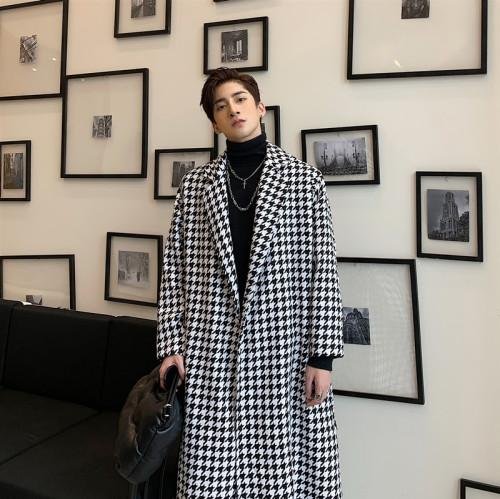 Retro Autumn and Winter Korean Youth Long Coat