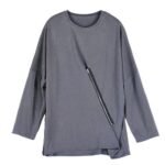 Original Design New Dark Series Yamamoto Yaosi Style Zipper Long Sleeve T-shirt
