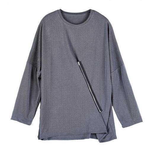 Original Design New Dark Series Yamamoto Yaosi Style Zipper Long Sleeve T-shirt