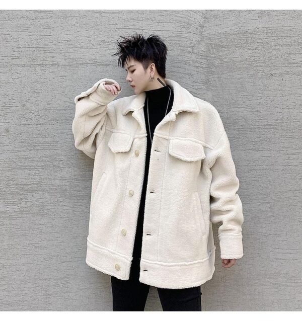 KK1576 Winter Pure Thicken Jacket Men's Loose Cotton Jacket