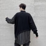 WY06 Dark Series Loose-fitting Small High-necked Tide Men's Shirt