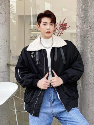 P135 Winter Lamb Wool Warm Cotton Jacket