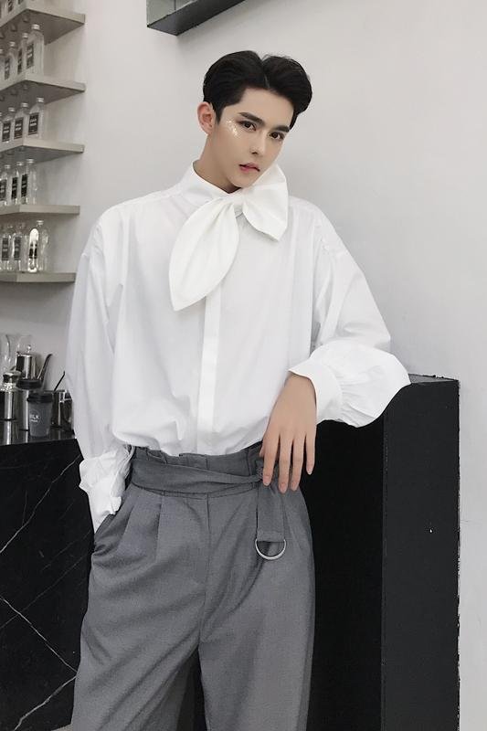 Korean Style Ceremony Loose Long Sleeve Shirt