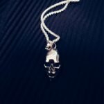 Japanese Set Up Exquisite Solid Small Skull Titanium Steel Couple Necklace