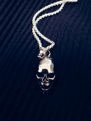 Japanese Set Up Exquisite Solid Small Skull Titanium Steel Couple Necklace