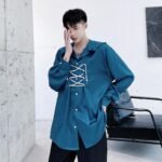 A345 Autumn Retro Long Sleeve Shirt Couple Outfit