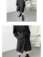 K1858 P55 Asymmetrical Loose Five-point Pants