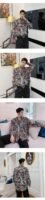 Homemade Lazy Style Retro Personality Totem with Loose Long-sleeved Shirt