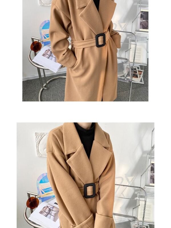 P120 Autumn and Winter Loose Decoration Woolen Coat