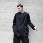 A452--652--P75  A New Round Collar, Dark Collar, Wind Jacket, Woolen Sweater, Men's Fashion Blazer  Tide