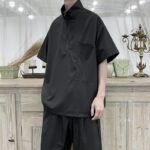 Two-piece Dark Drape Short-sleeved Sweatshirt