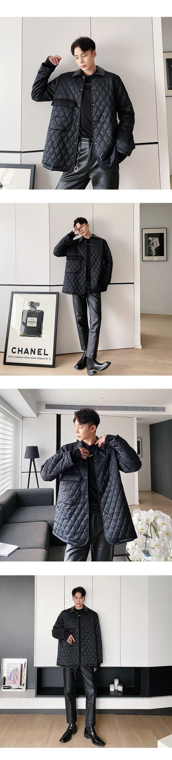 P135 Winter Retro Male Casual Temperament Jacket