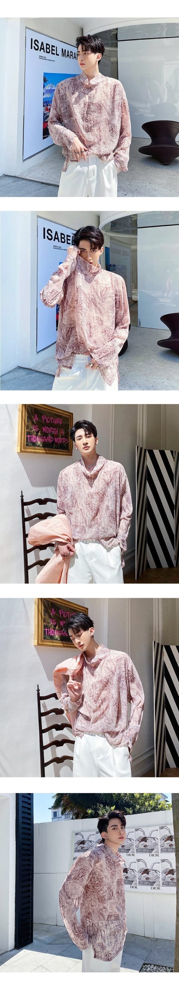 Men's Loose Lazy Broken T-shirt Bottoming Shirt