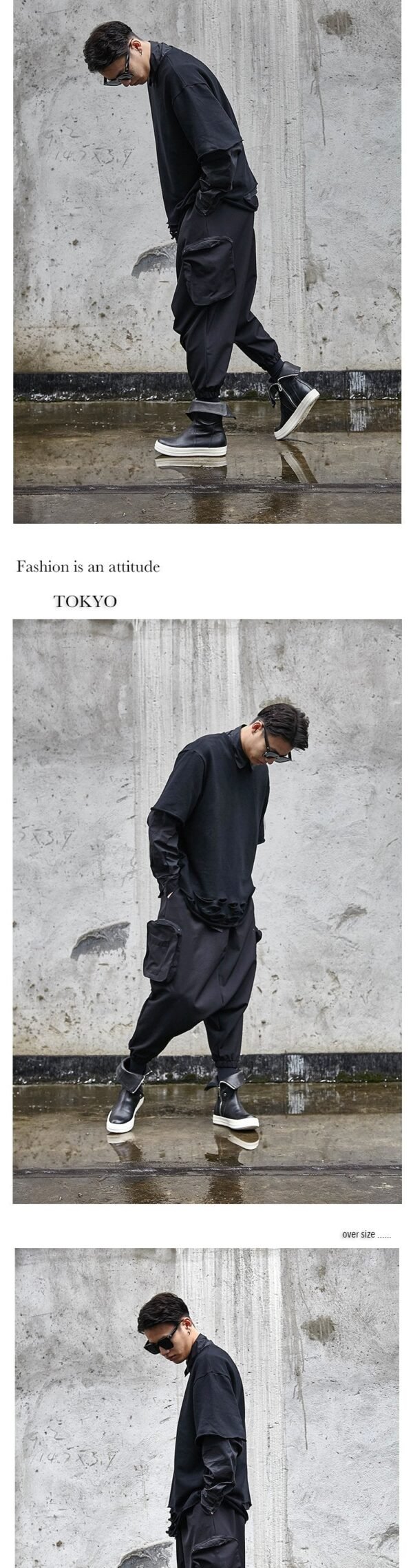 Dark Wind Loose Vest Short Sleeve T-shirt