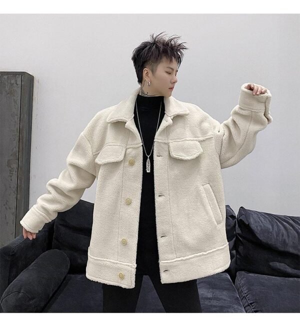 KK1576 Winter Pure Thicken Jacket Men's Loose Cotton Jacket