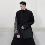 Japanese Yohji Yamamoto Casual Long-Sleeved Shirt Loose Shirt for Men