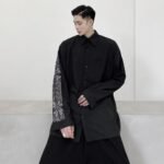 Japanese Yohji Yamamoto Casual Long-Sleeved Shirt Loose Shirt for Men