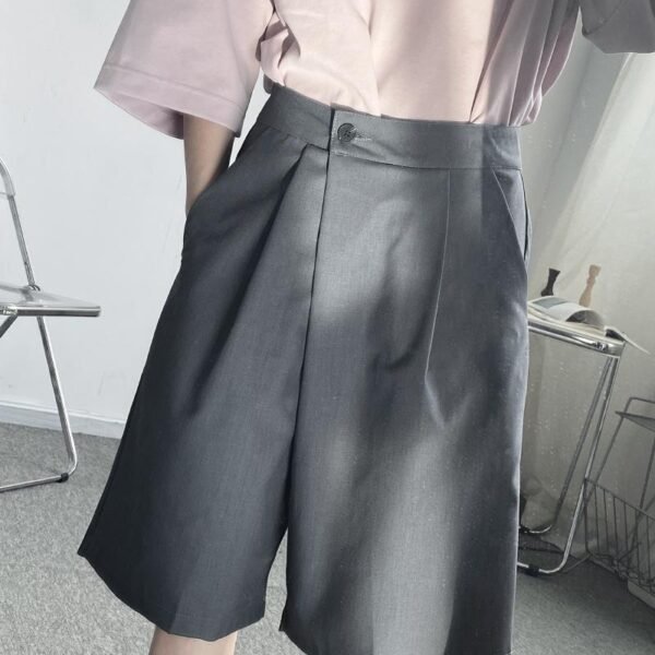 K2930 P55 Korean Style Niche Asymmetric Design Trousers