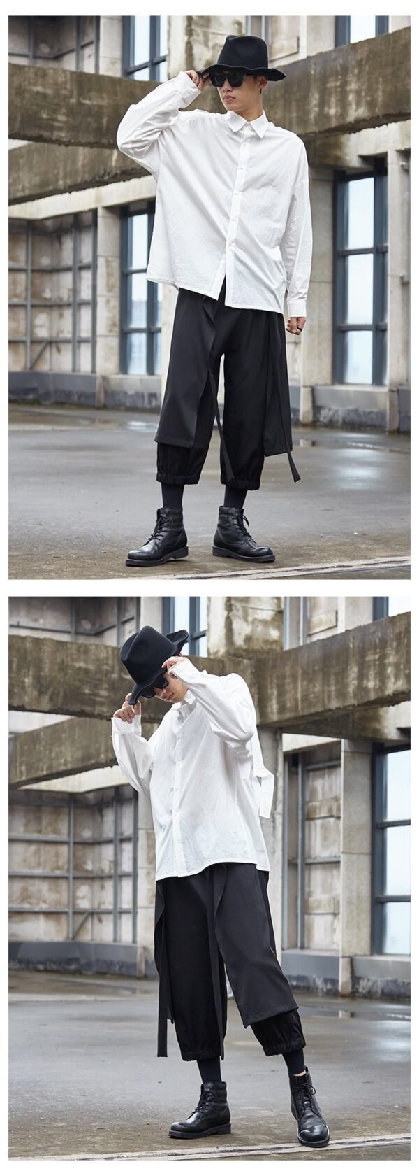 Yamamoto Yaosi Style Men's Cropped Casual Pants